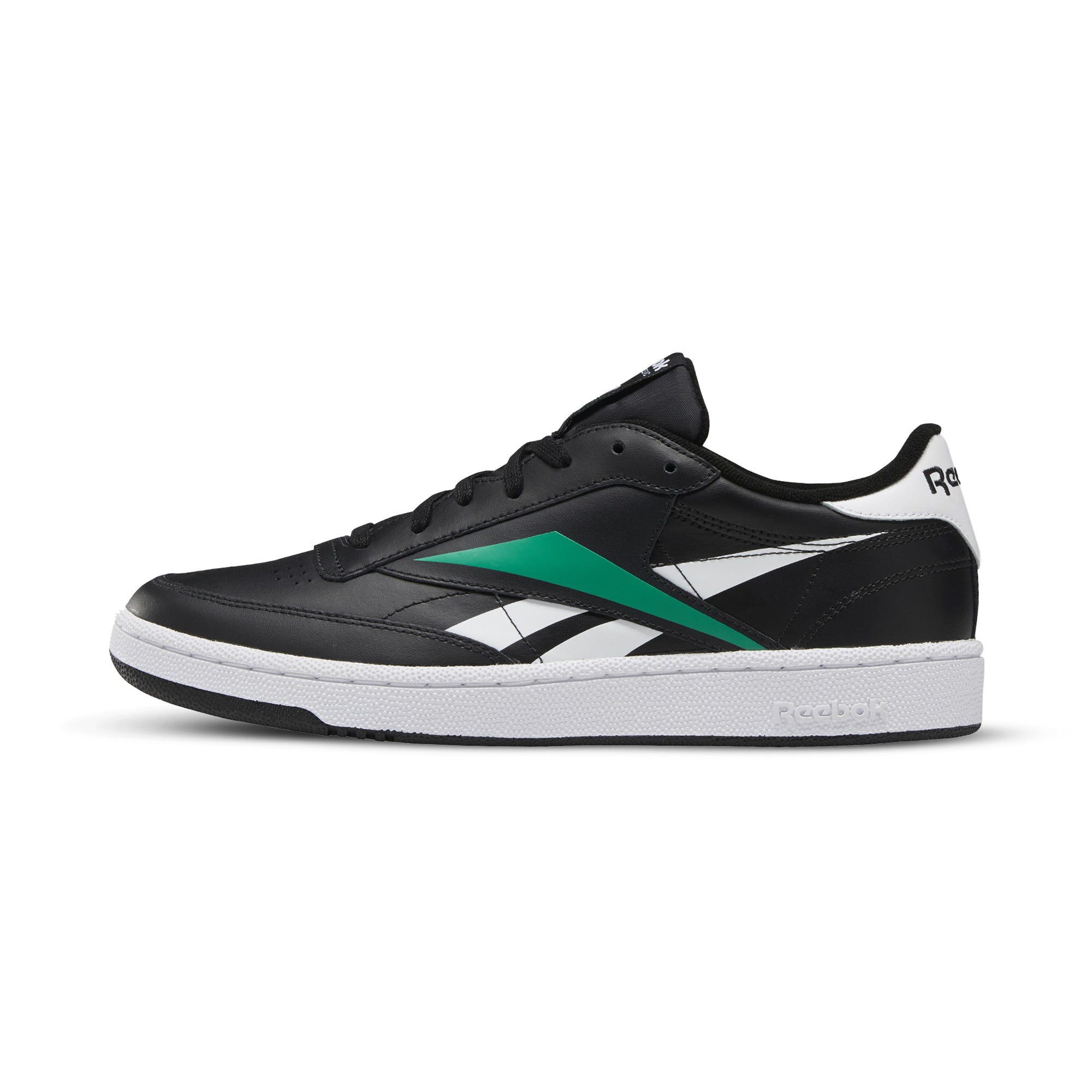 Reebok Men's Club C 85 Mu Shoes - Black/White/Emeral Black White Emeral Footwear - Tophatter Daily Deals