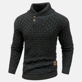 Soft Men's Knit Sweater - Shawl Collar, Knit, Casual Black - Tophatter Daily Deals