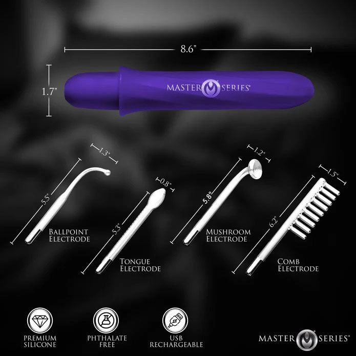Elektrawand Rechargeable Violet Wand (Purple) – Cordless Electro Stimulation Wand with Attachments E-STIM TOYS - Tophatter Daily Deals