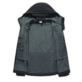 Waterproof Lined Men’s Jacket - Hooded Softshell Fleece - Tophatter Daily Deals