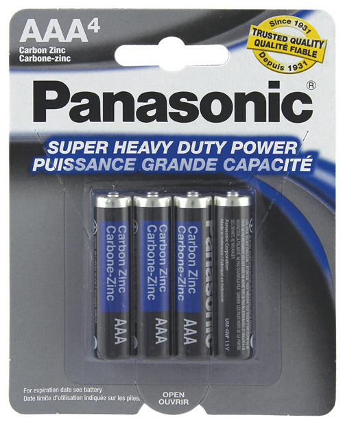 Panasonic Super Heavy Duty Battery Aaa - Pack Of 4 Default Title Batteries - Tophatter Daily Deals