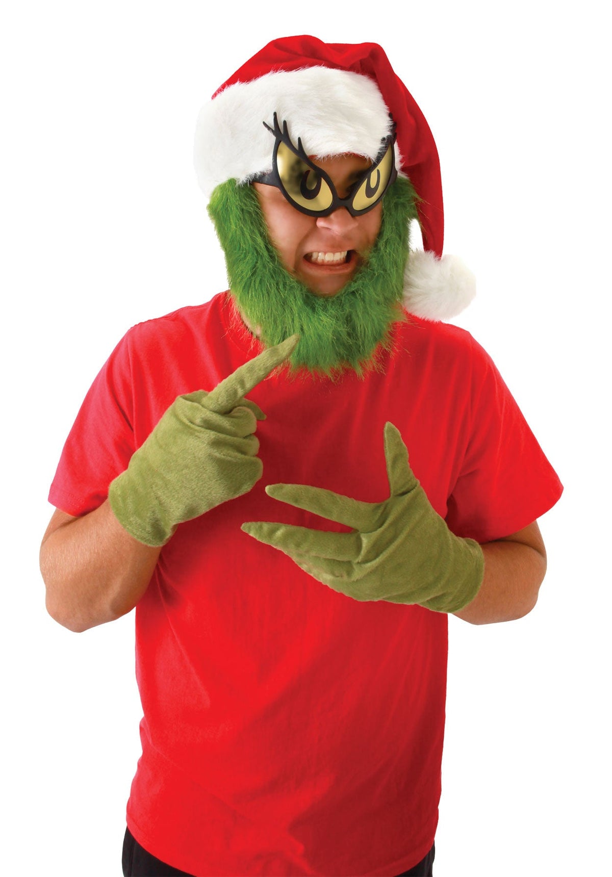 Grinch Hat with Beard Halloween Hats & Headpieces - Tophatter Daily Deals