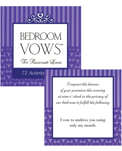 Bedroom Vows For The Passionate Lovers Game - 72 Activity Cards Default Title Setting The Mood - Tophatter Daily Deals