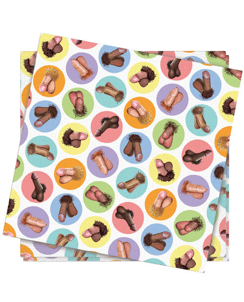 Mini-penis Napkins - Pack Of 8 Default Title Bachelorette & Party Supplies - Tophatter Daily Deals
