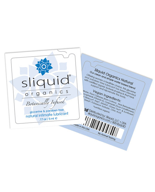 Sliquid Organics Natural Intimate Lubricant - .17 Oz Pillow Lubes - Tophatter Daily Deals
