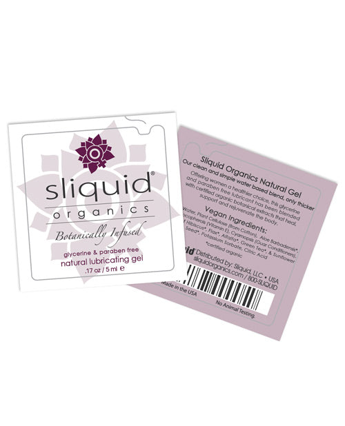 Sliquid Organics Natural Lubricating Gel - .17 Oz Pillow Lubes - Tophatter Daily Deals