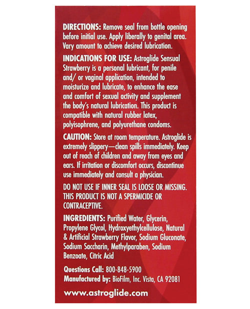Astroglide Lubricant - 2.5 Oz Bottle Strawberry Lubes - Tophatter Daily Deals