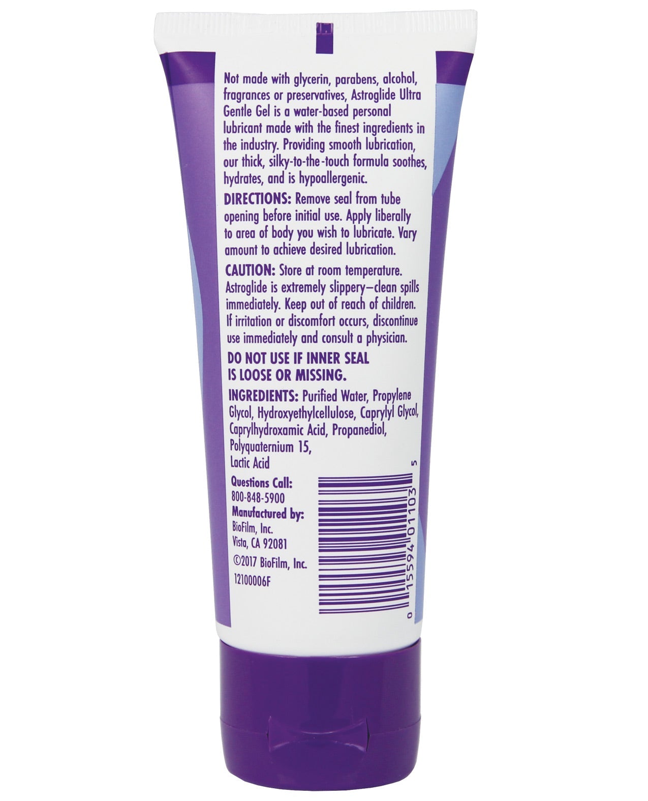 Astroglide Sensitive Skin Ultra Gentle Gel Lubricant - 3 Oz Bottle Lubes - Tophatter Daily Deals