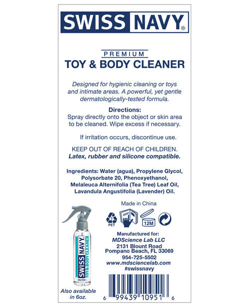 Swiss Navy Toy & Body Cleaner Refillable Spray- 7.5 Ml Protection - Tophatter Daily Deals