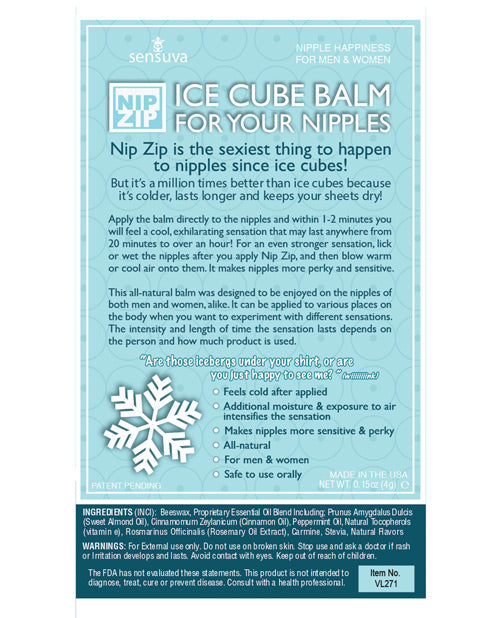 Sensuva Nip Ip Ice Cube Nip Balm - Chocolate Mint Body Fun - Tophatter Daily Deals