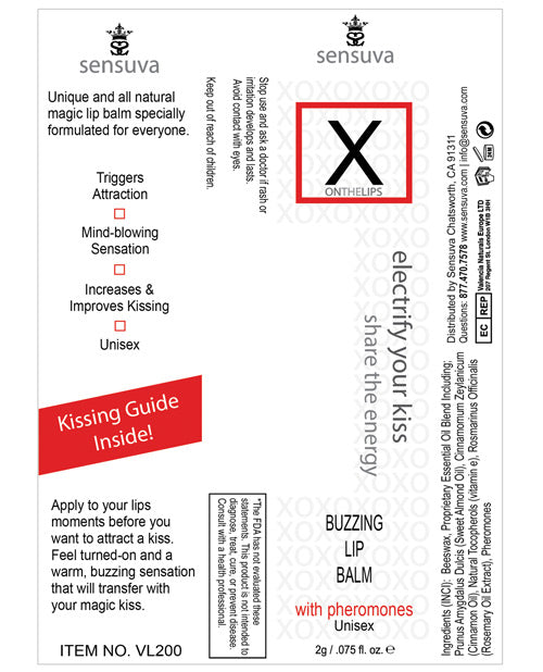X On The Lips Buzzing Lip Balm W-pheromones Sexual Enhancers - Tophatter Daily Deals
