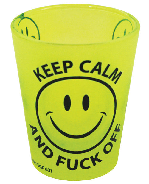 Keep Calm & Fuck Off Shot Glass - Yellow Default Title Bachelorette & Party Supplies - Tophatter Daily Deals