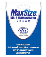 Max Size Male Enhancement Cream - Individual Foil Packet Default Title Sexual Enhancers - Tophatter Daily Deals
