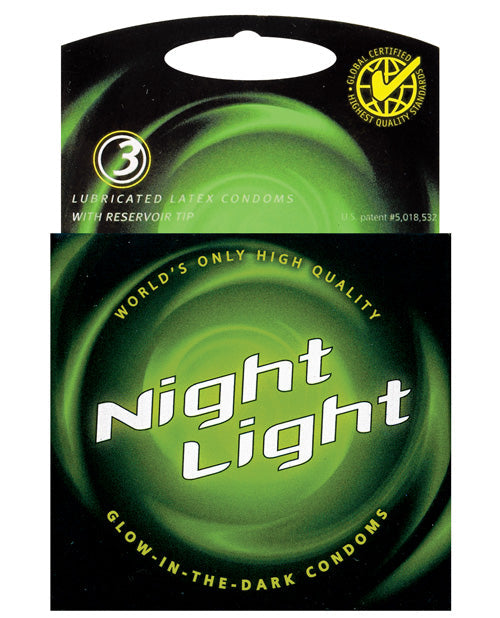 Night Light Glow In The Dark Condom - Box Of 3 Default Title Condoms - Tophatter Daily Deals