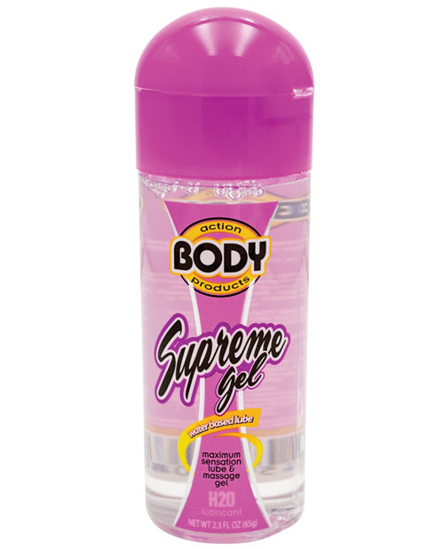 Body Action Supreme Water Based Gel - 2.3 Oz Bottle Default Title Lubes - Tophatter Daily Deals
