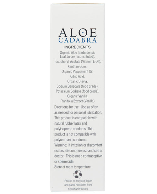 Aloe Cadabra Organic Lubricant - 2.5 Oz Peppermint Tingle Lubes - Tophatter Daily Deals