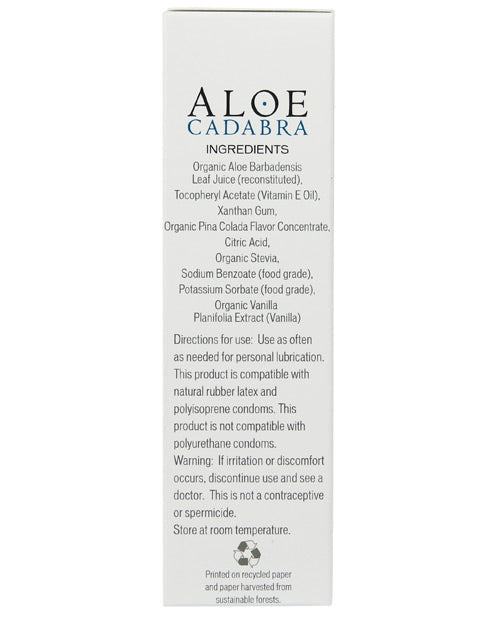 Aloe Cadabra Organic Lubricant - 2.5 Oz Bottle Pina Colada Lubes - Tophatter Daily Deals