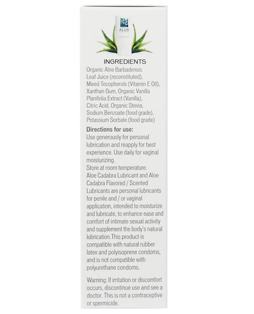 Aloe Cadabra Organic Lubricant - 2.5 Oz Bottle Tahitian Vanilla Lubes - Tophatter Daily Deals