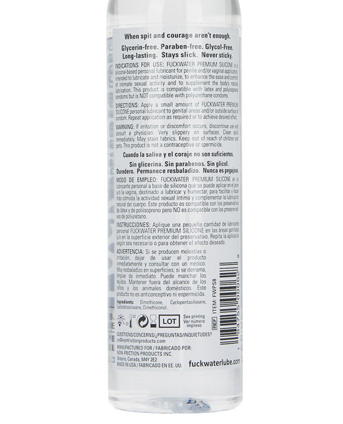Fuck Water Silicone - 8 Oz Lubes - Tophatter Daily Deals