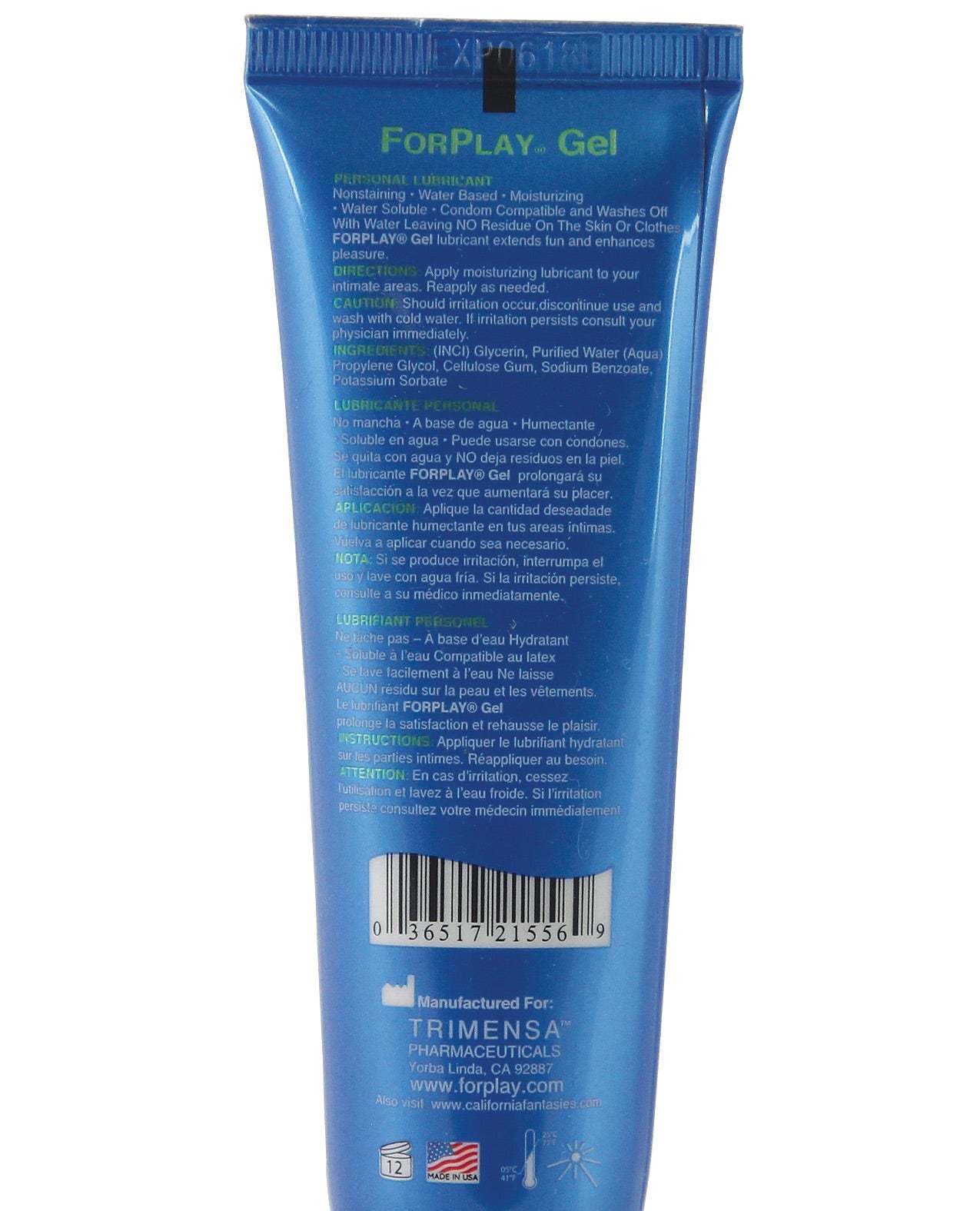Forplay Gel Lubricant - 2.2 Oz Tube Lubes - Tophatter Daily Deals