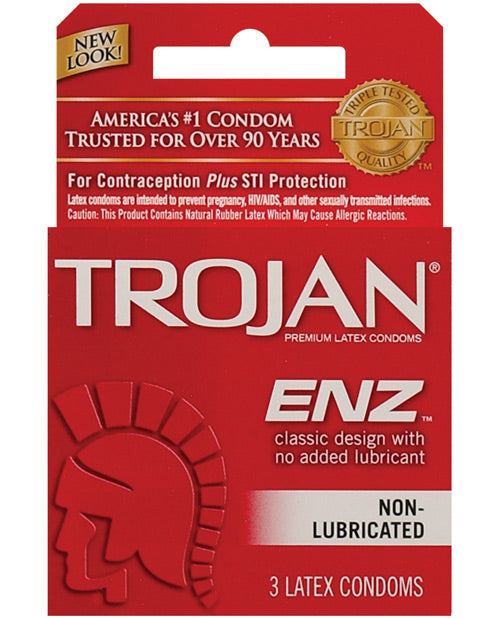 Trojan Enz Non-lubricated - Box Of 3 Default Title Condoms - Tophatter Daily Deals
