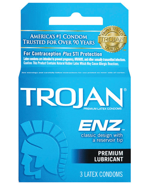 Trojan Enz Lubricated Condoms - Box Of 3 Default Title Condoms - Tophatter Daily Deals