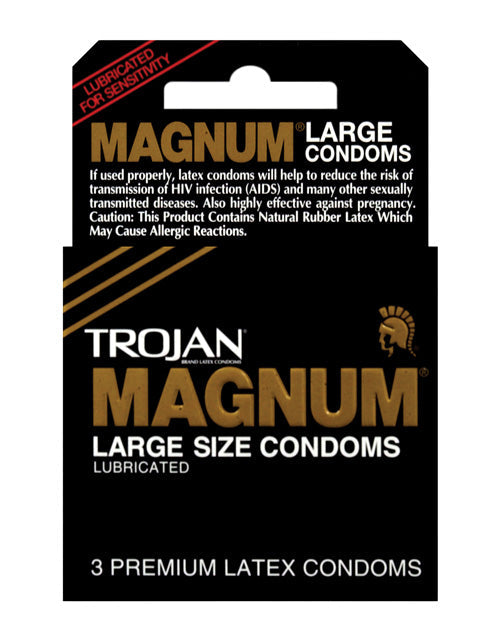 Trojan Magnum Condoms - Box Of 3 Default Title Condoms - Tophatter Daily Deals