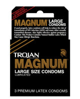 Trojan Magnum Condoms - Box Of 3 Default Title Condoms - Tophatter Daily Deals