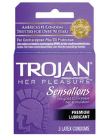 Trojan Her Pleasure Condoms - Box Of 3 Default Title Condoms - Tophatter Daily Deals