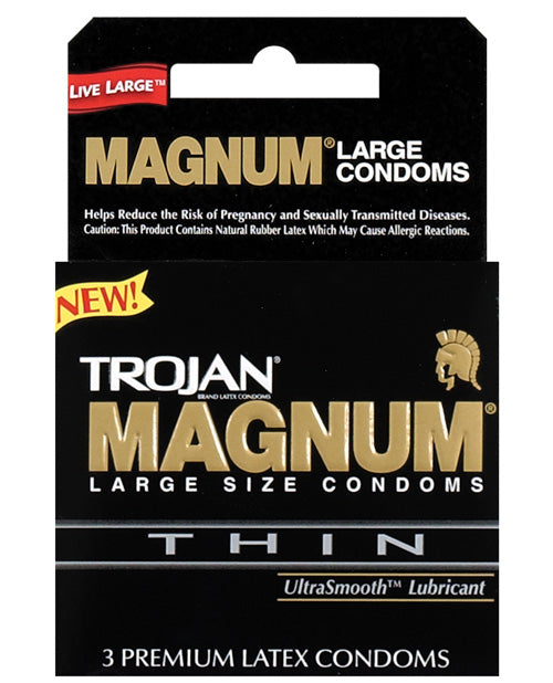 Trojan Magnum Thin Condoms - Box Of 3 Default Title Condoms - Tophatter Daily Deals