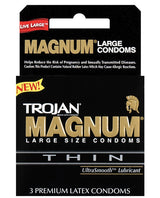 Trojan Magnum Thin Condoms - Box Of 3 Default Title Condoms - Tophatter Daily Deals