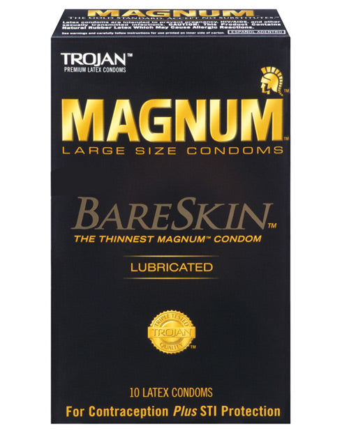 Trojan Magnum Bareskin Condoms - Box Of 10 Default Title Condoms - Tophatter Daily Deals