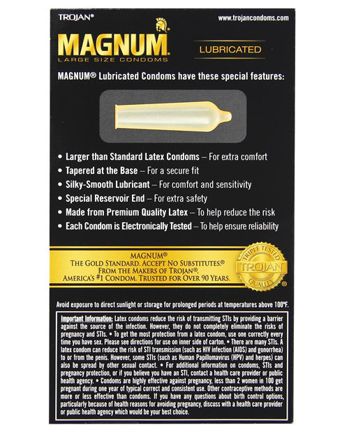 Trojan Magnum Condoms - Box Of 12 Condoms - Tophatter Daily Deals