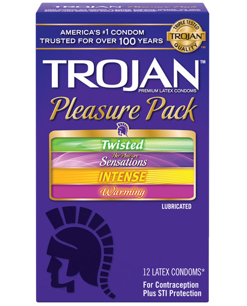 Trojan Pleasure Condoms - Asst. Box Of 12 Default Title Condoms - Tophatter Daily Deals