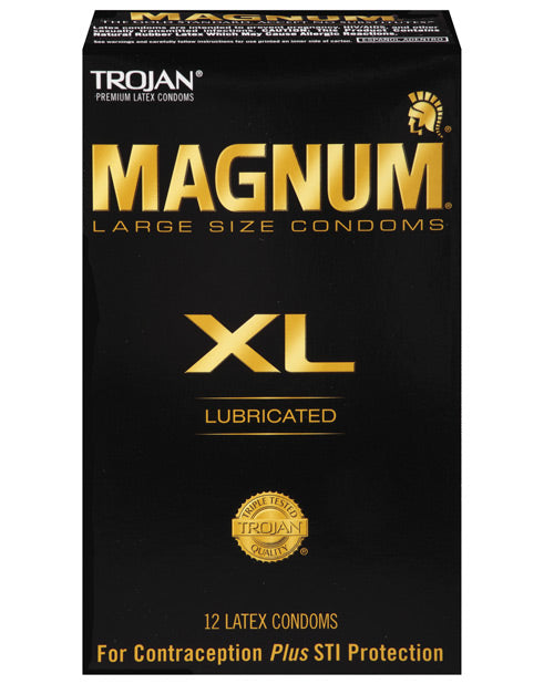 Trojan Magnum Xl Lubricated Condom - Box Of 12 Default Title Condoms - Tophatter Daily Deals