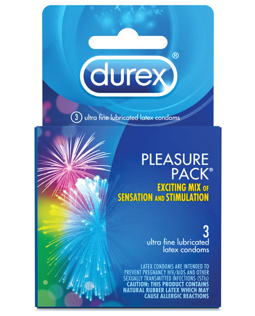 Durex Condom Pleasure Pack - Box Of 3 Default Title Condoms - Tophatter Daily Deals
