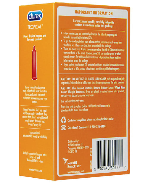 Durex Tropical Color & Scents Condoms - Box Of 12 Condoms - Tophatter Daily Deals