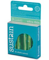 Sustain Condoms Ultra Thin - Pack Of 3 Default Title Condoms - Tophatter Daily Deals