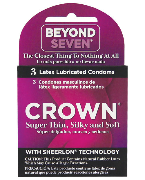Crown Lubricated Condoms - Box Of 3 Default Title Condoms - Tophatter Daily Deals