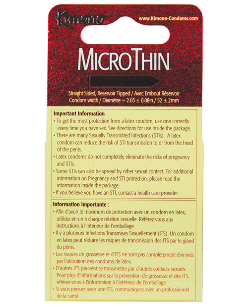 Kimono Micro Thin Condom - Box Of 3 Condoms - Tophatter Daily Deals
