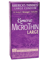 Kimono Micro Thin Large Condom - Box Of 12 Default Title Condoms - Tophatter Daily Deals