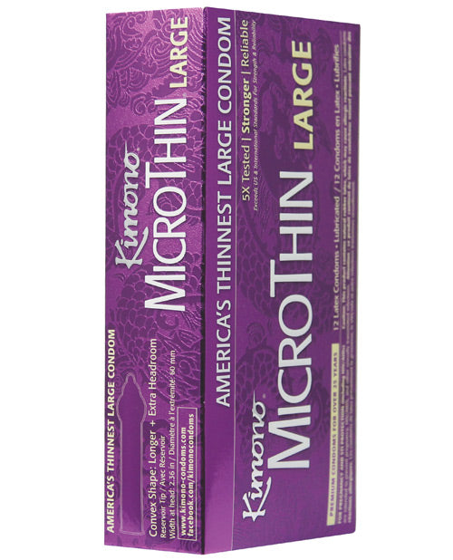 Kimono Micro Thin Large Condom - Box Of 12 Condoms - Tophatter Daily Deals