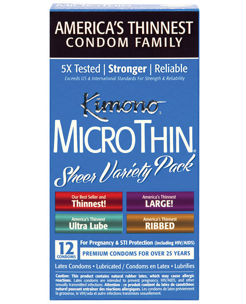 Kimono Micro Thin Variety Pack - Box Of 12 Default Title Condoms - Tophatter Daily Deals