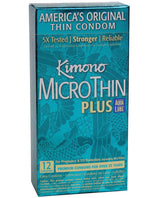 Kimono Micro Thin Aqua Lube Condom - Box Of 12 Default Title Condoms - Tophatter Daily Deals