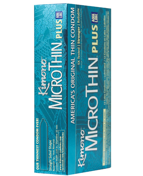 Kimono Micro Thin Aqua Lube Condom - Box Of 12 Condoms - Tophatter Daily Deals