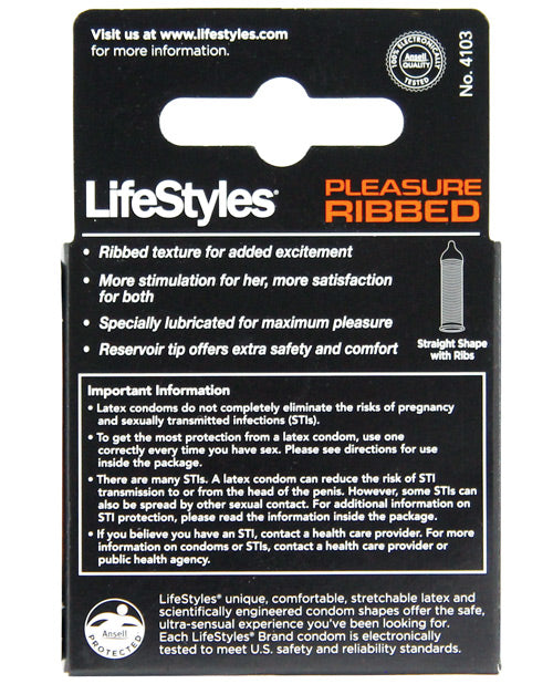 Lifestyles Ultra Ribbed - Box Of 3 Condoms - Tophatter Daily Deals