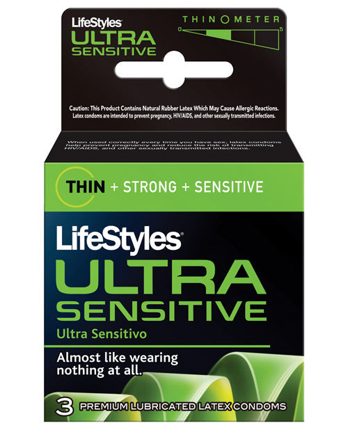 Lifestyles Ultra Sensitive - Box Of 3 Default Title Condoms - Tophatter Daily Deals