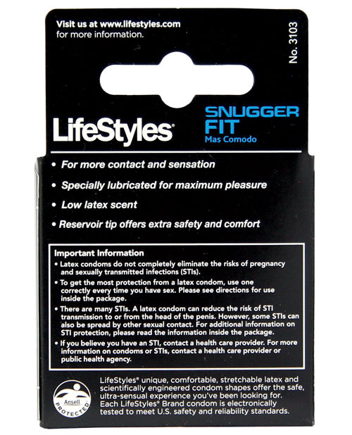 Lifestyles Snug Fit Condom - Pack Of 3 Condoms - Tophatter Daily Deals