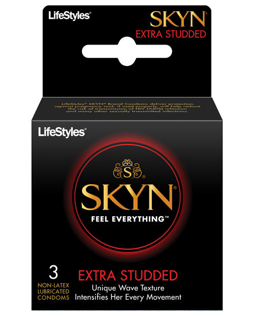 Lifestyles Skyn Extra Studded - Pack Of 3 Default Title Condoms - Tophatter Daily Deals