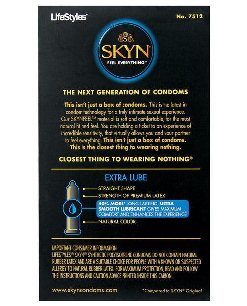 Lifestyles Skyn Extra Lubricated Condoms - Box Of 12 Condoms - Tophatter Daily Deals